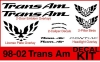 98-02 Trans Am Decal Kit