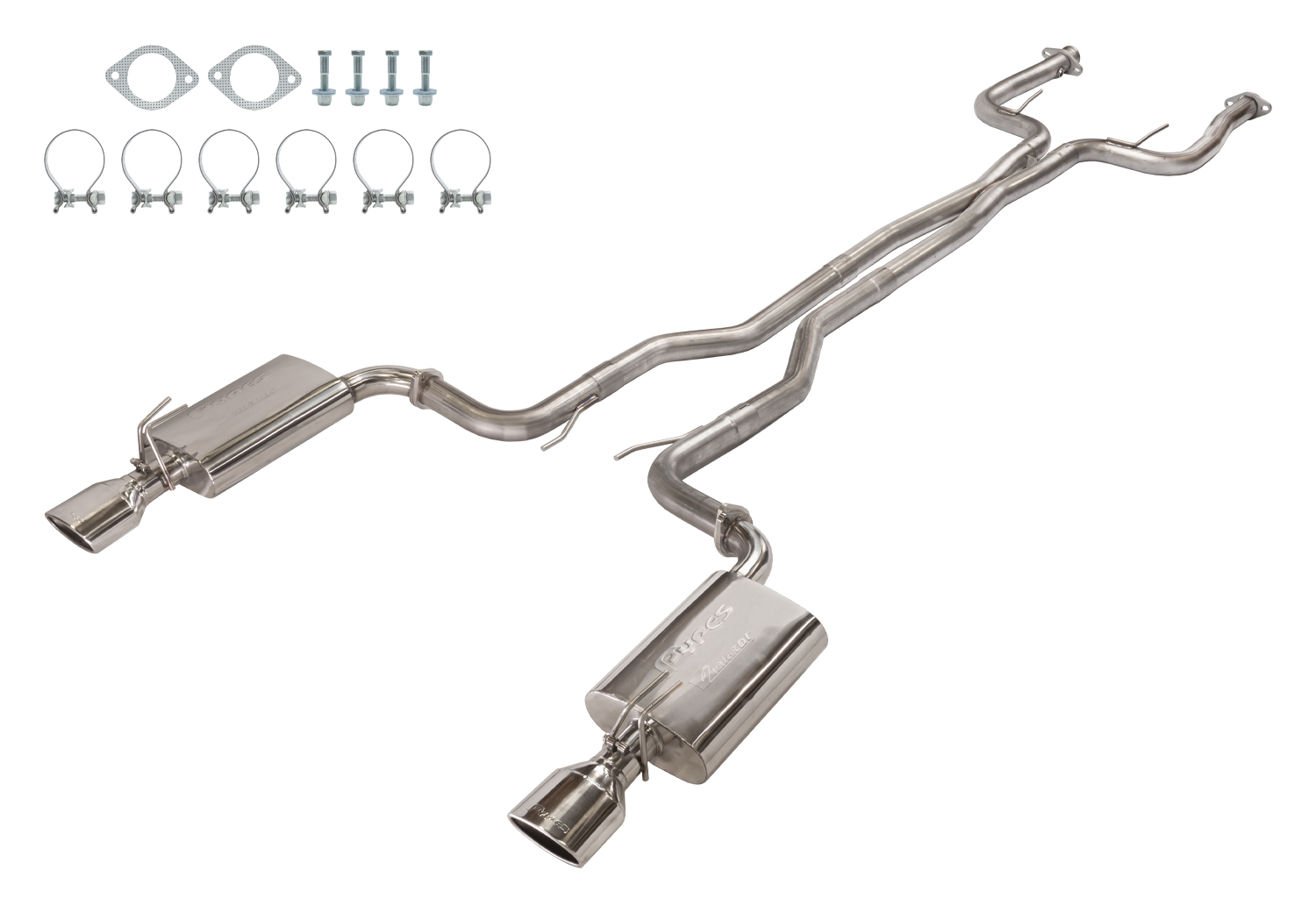 2008-09 PONTIAC G8 2.5″ PYPES X-PIPE CAT-BACK EXHAUST KIT WITH OVAL TIPS
